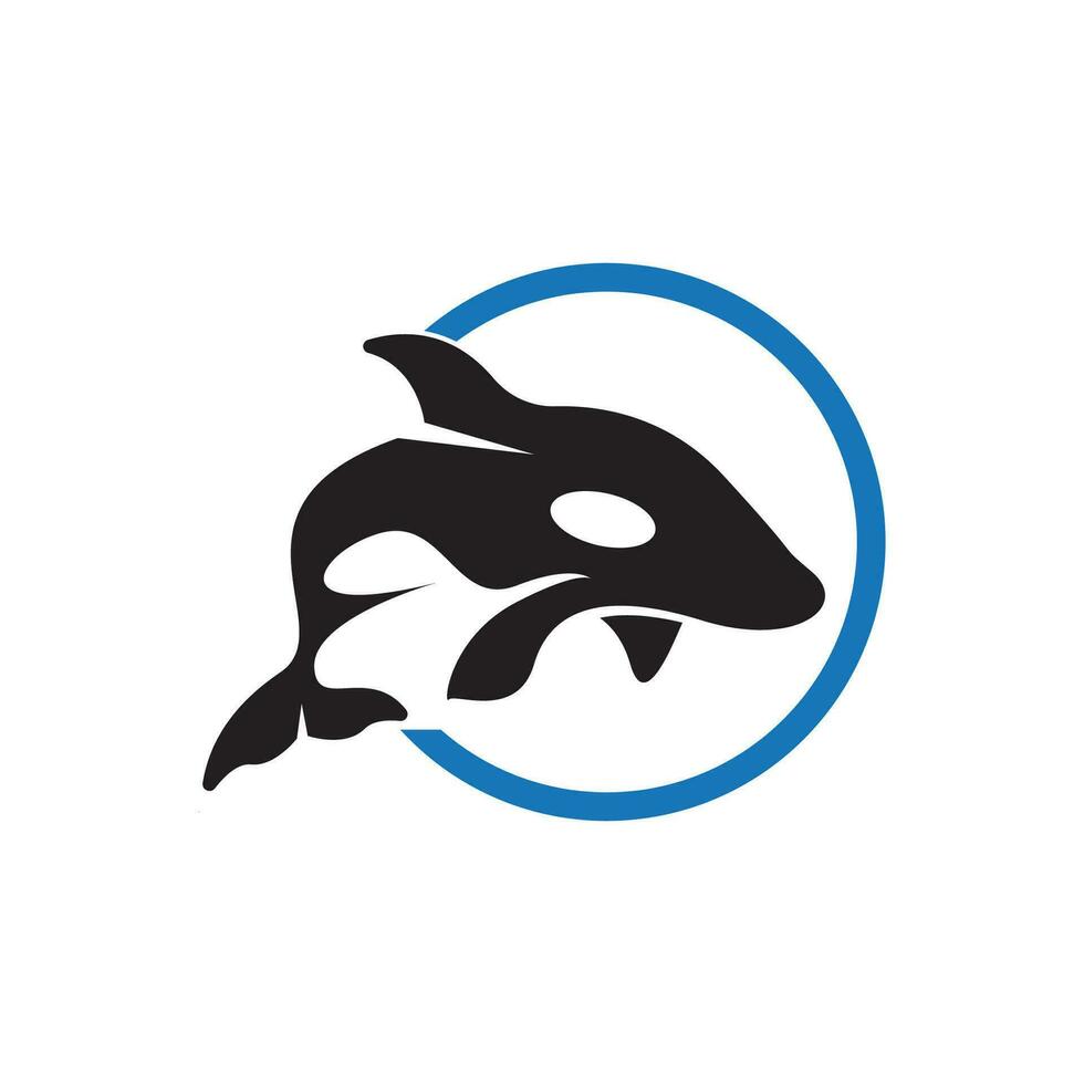 Orca icon and symbol vector template illustration