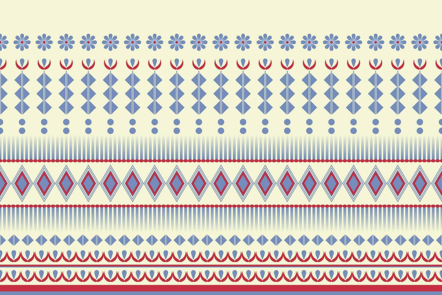 Geometric ethnic pattern traditional Design for background, carpet, wallpaper, clothing, wrapping, Batik, fabric, Vector illustration embroidery style.