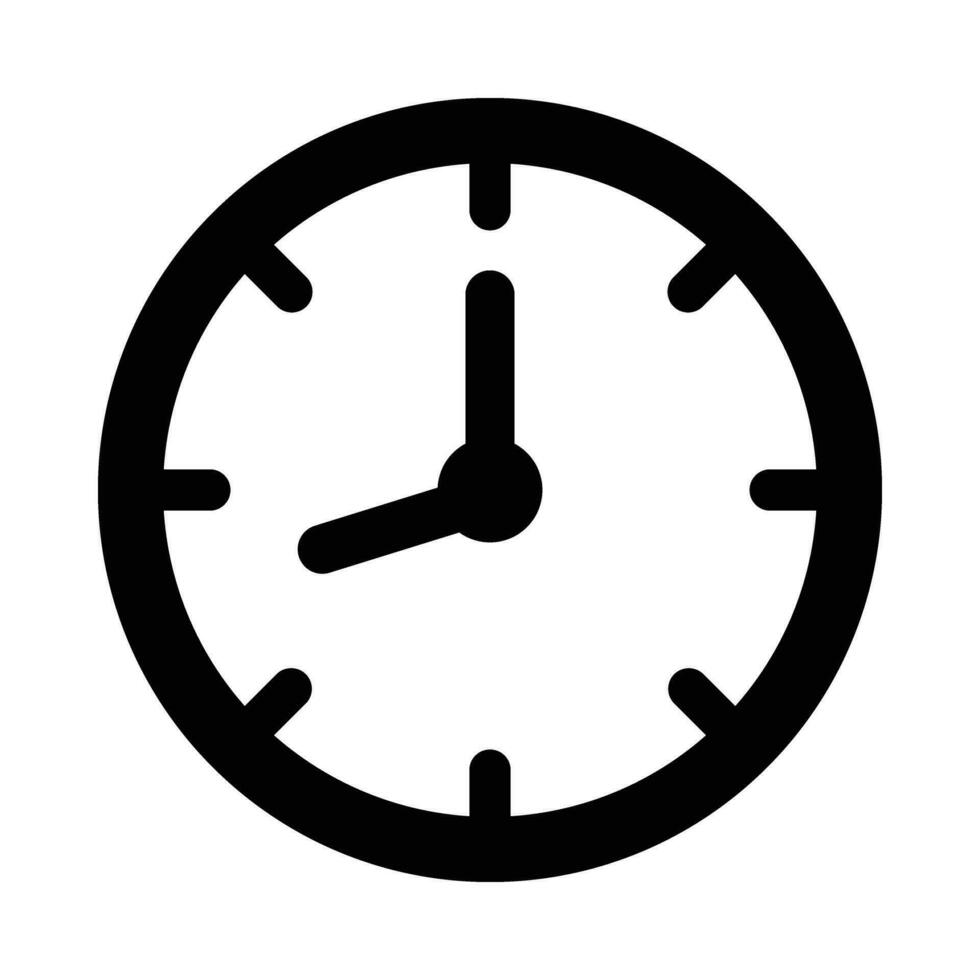 Clock Vector Glyph Icon For Personal And Commercial Use.
