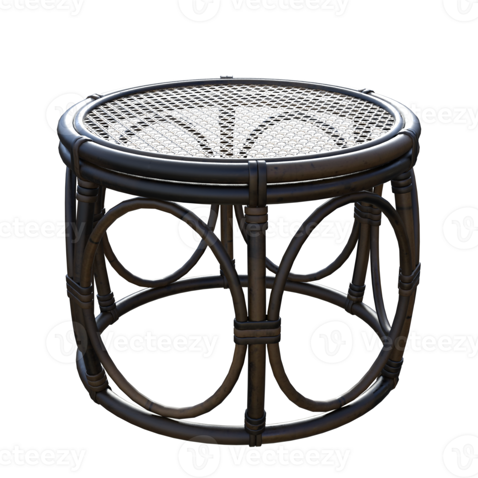 Rattan side table isolated 34201693 PNG