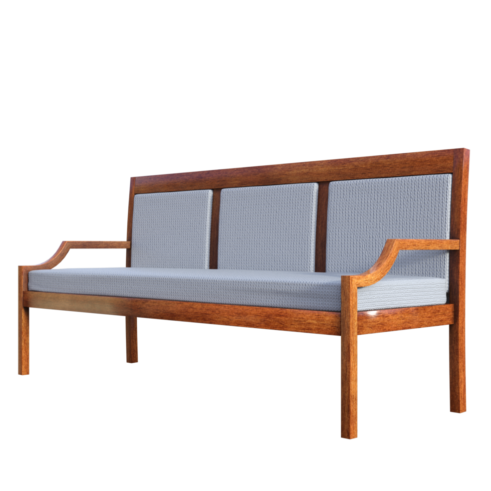 Wooden sofa isolated png