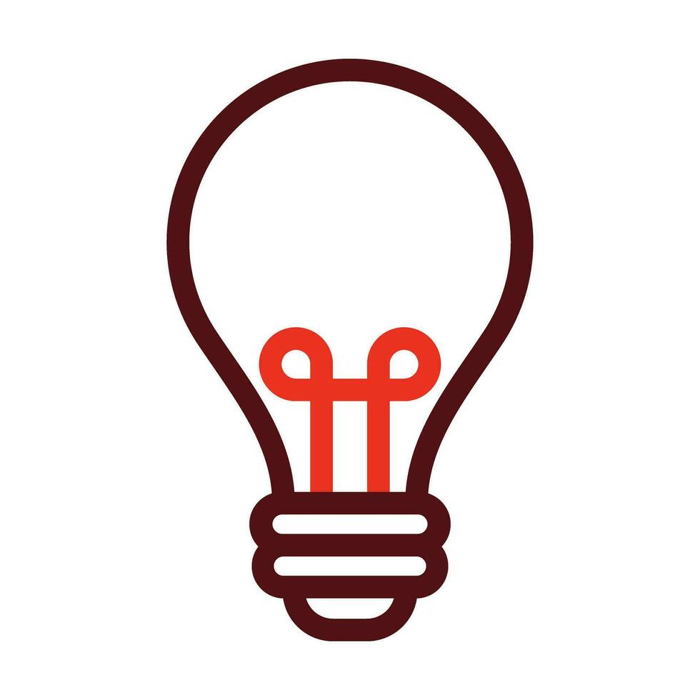 Lamp Thick Line Two Colors Icon Design vector