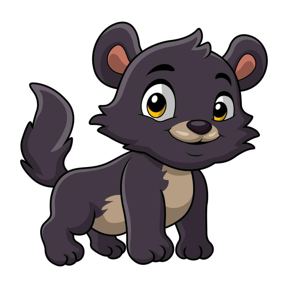 Cute korat cat cartoon on white background vector