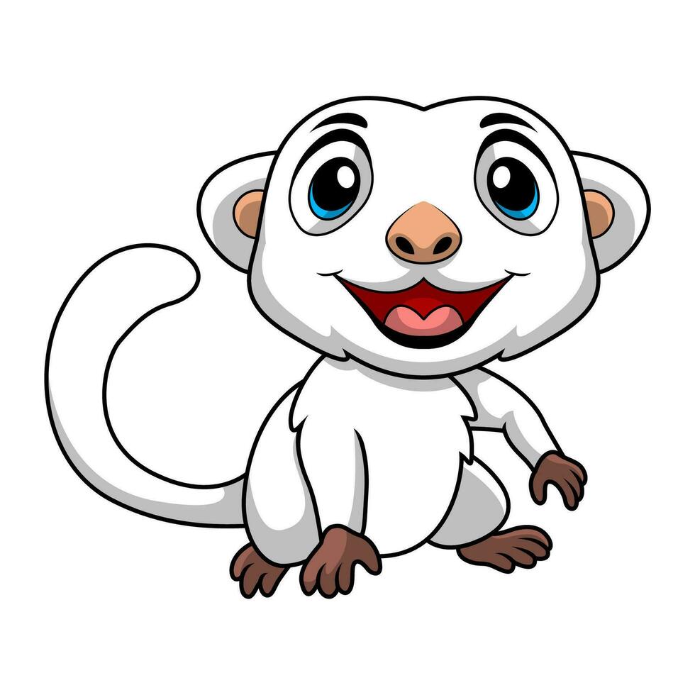 Cute cuscus cartoon on white background vector