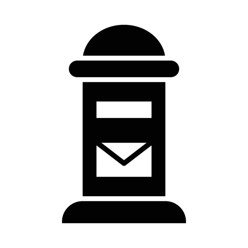 Postbox Vector Glyph Icon For Personal And Commercial Use.