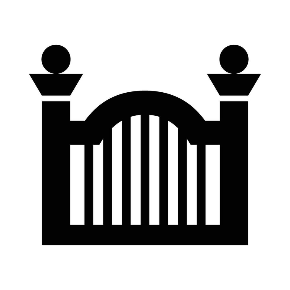 Gate Vector Glyph Icon For Personal And Commercial Use.