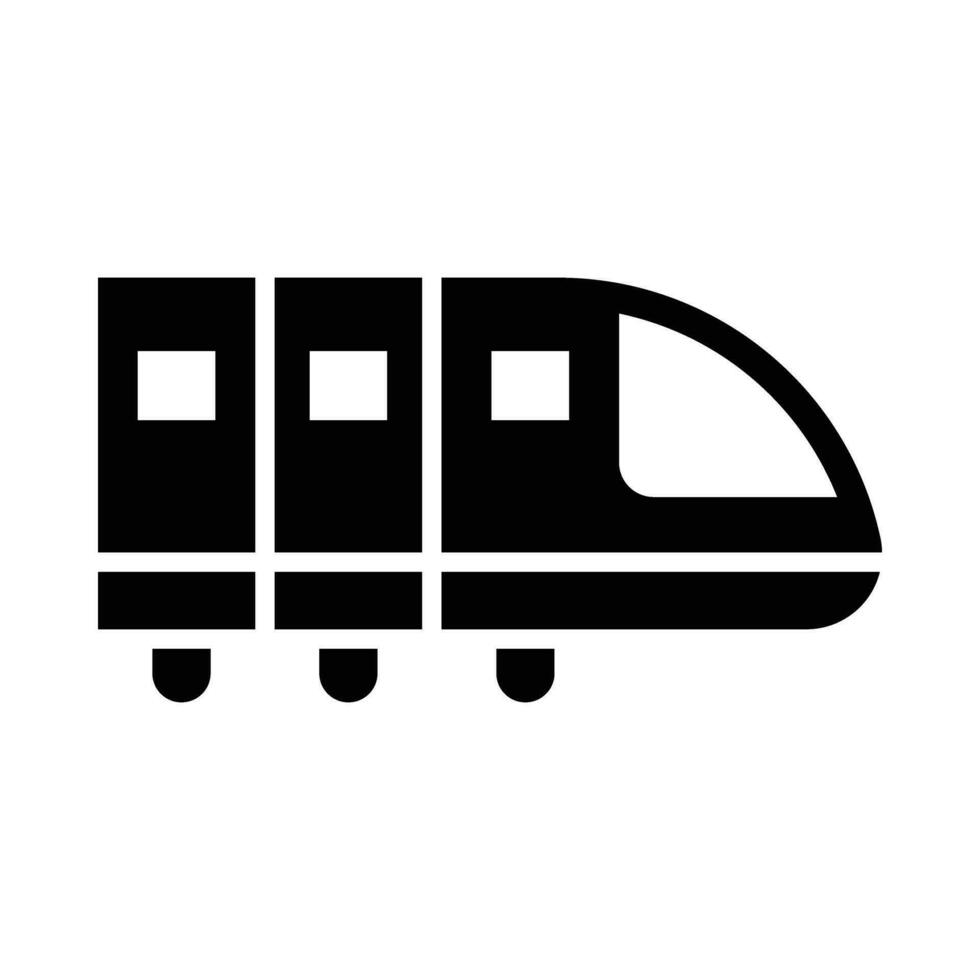 High Speed Train Vector Glyph Icon For Personal And Commercial Use.