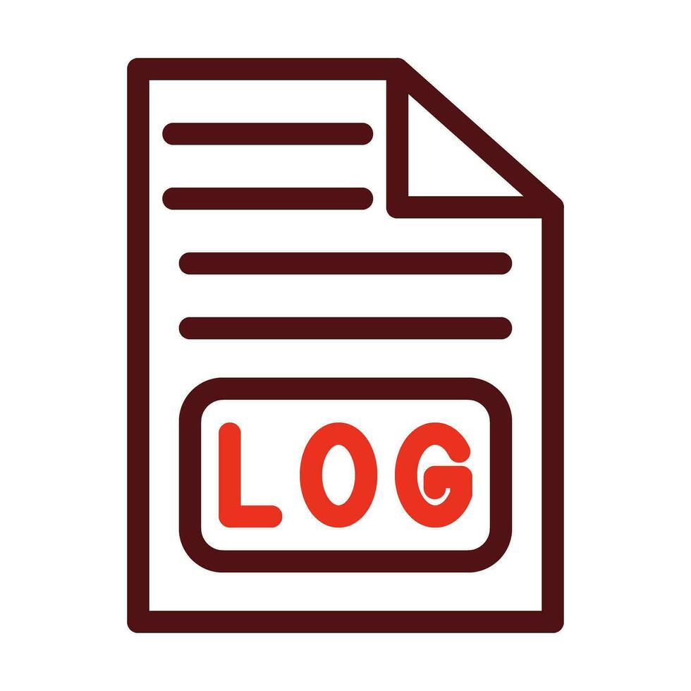 Logs Thick Line Two Colors Icon Design vector