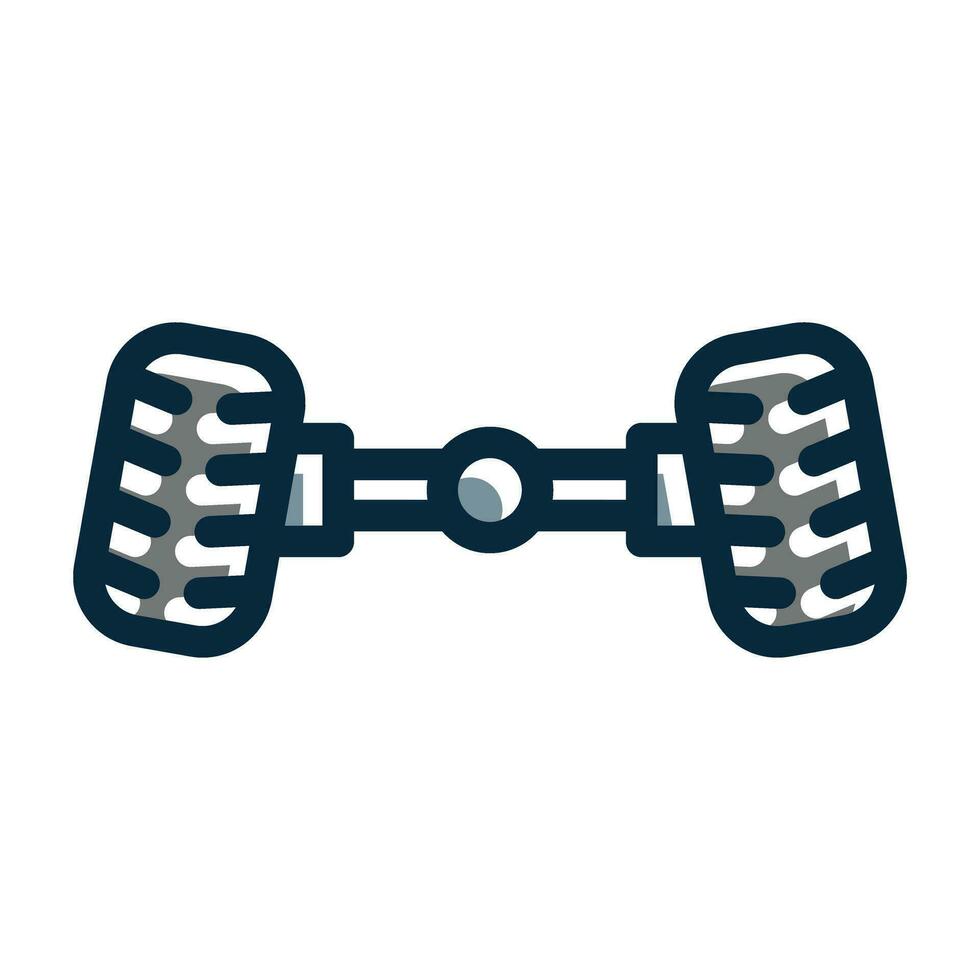 Wheel Alignment Vector Thick Line Filled Dark Colors