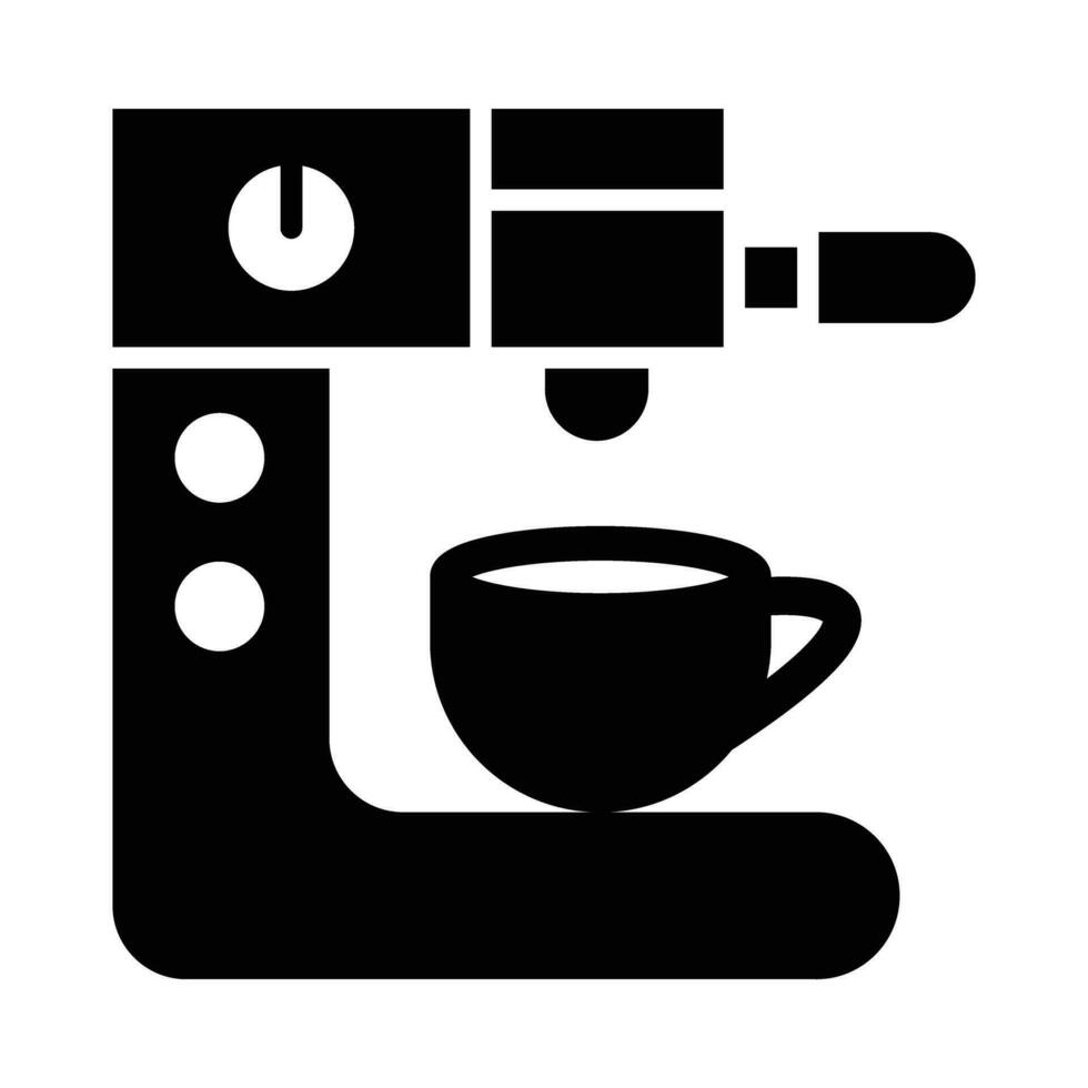 Coffee Machine Vector Glyph Icon For Personal And Commercial Use.