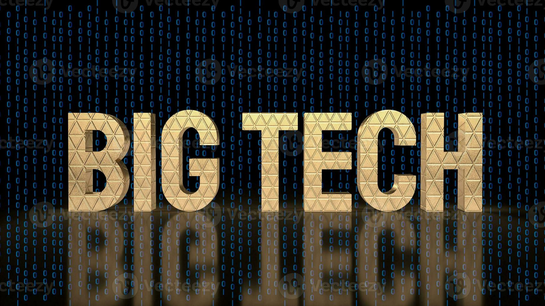 The Gold Big tech on digital Background for Business or technology concept 3d rendering photo