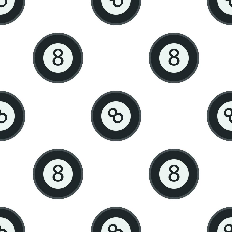 Pool ball seamless pattern background. vector