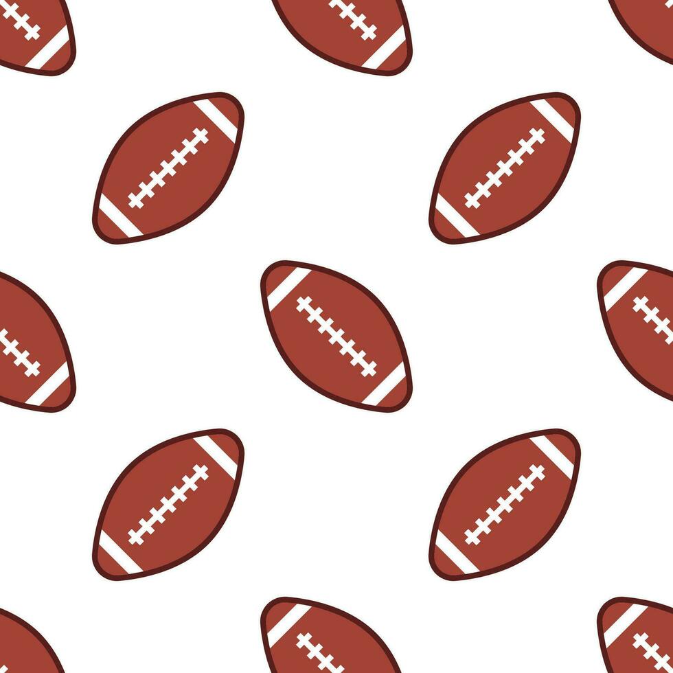 American football ball seamless pattern background. vector