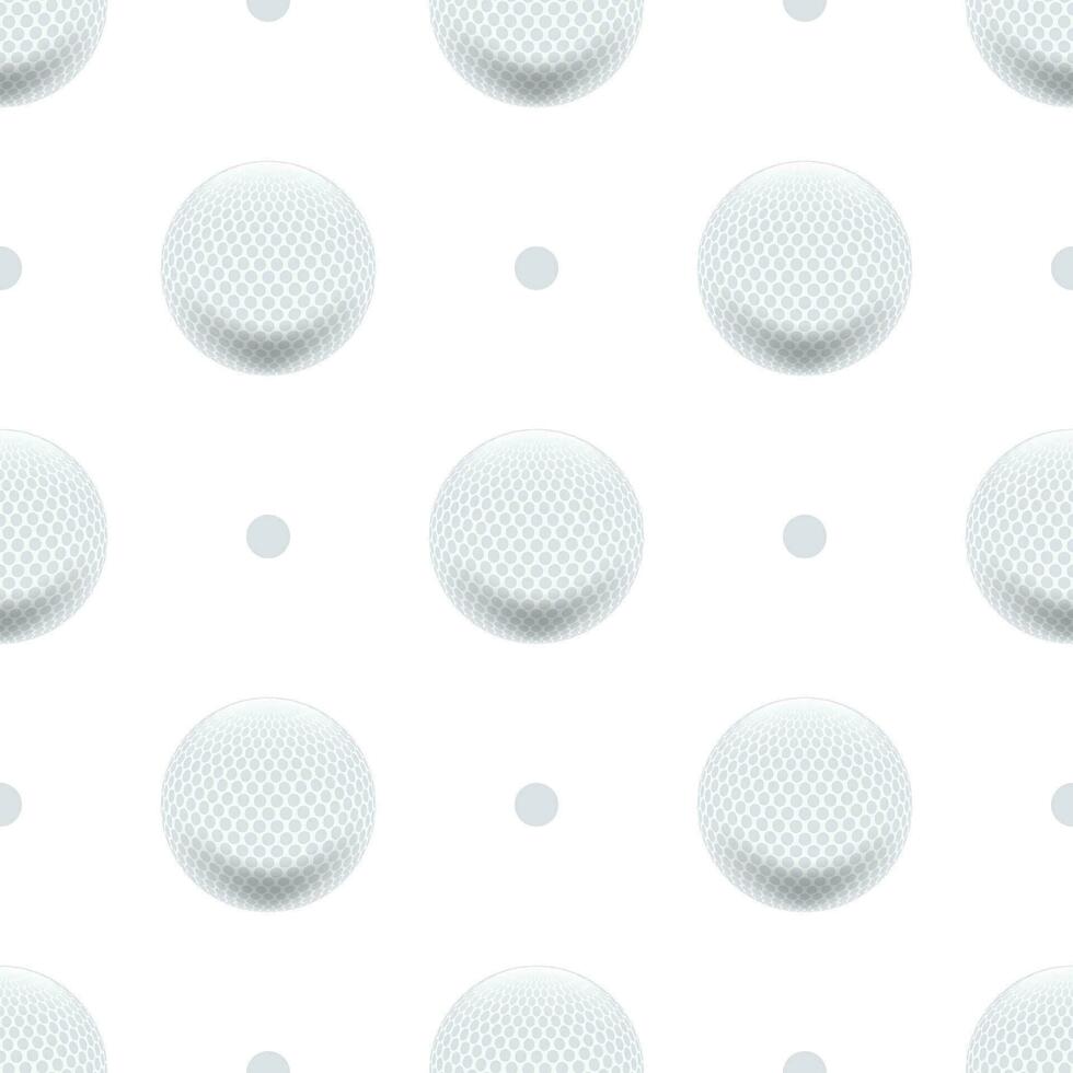 Golf ball Seamless pattern background. vector