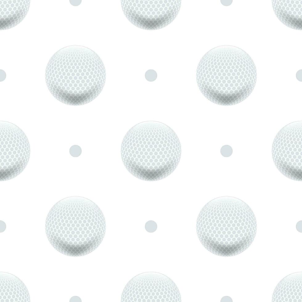 Golf ball Seamless pattern background. vector