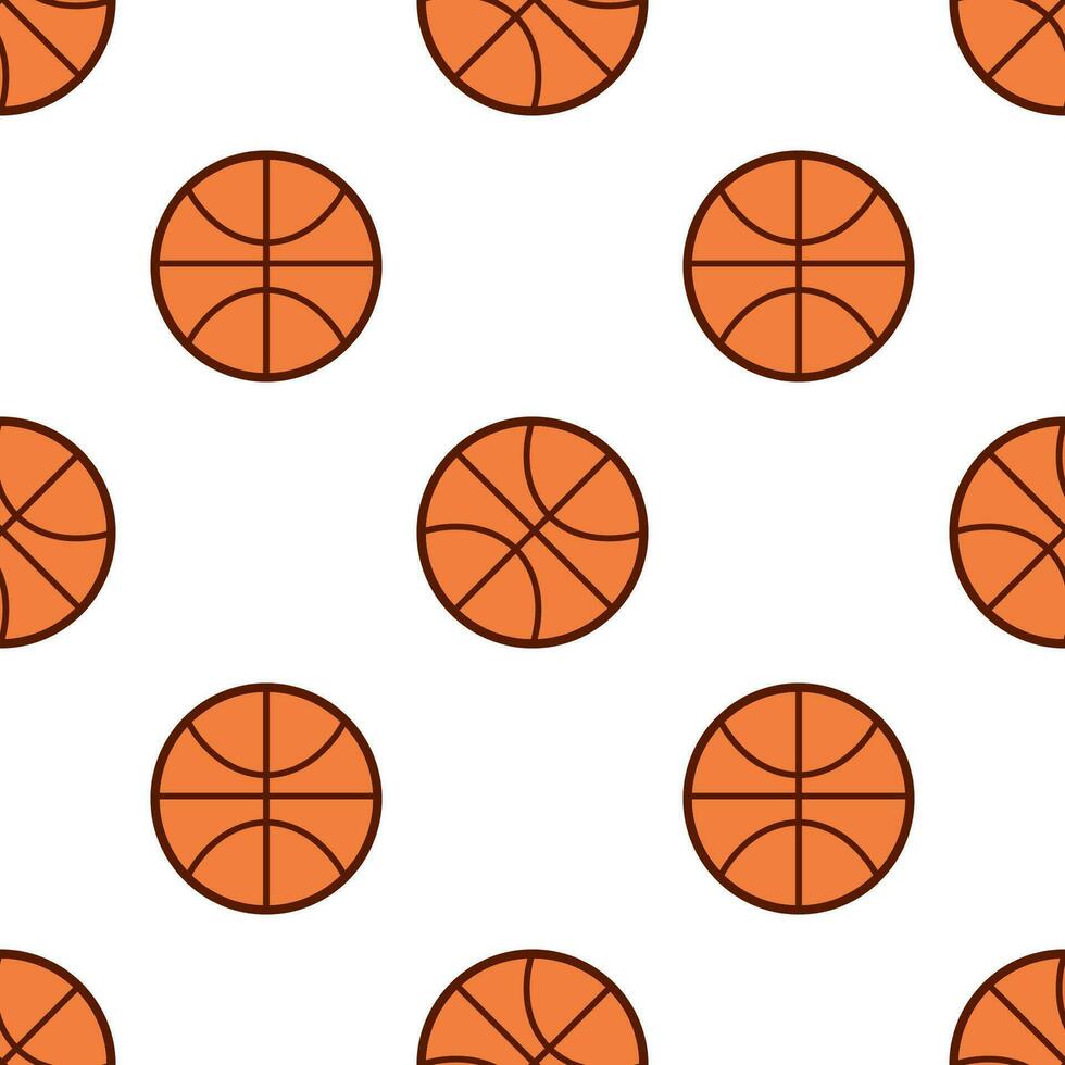 Basketball Ball seamless pattern background. vector