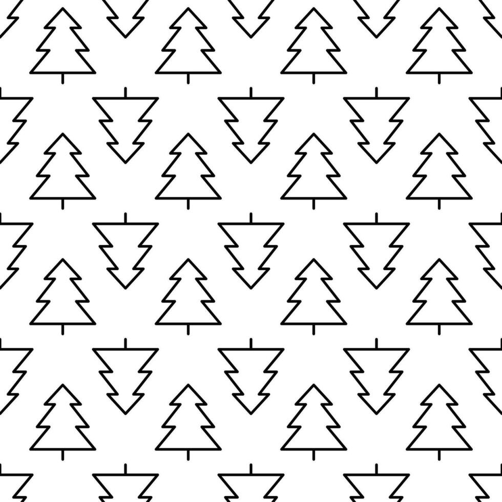 Pine Tree seamless pattern background. vector