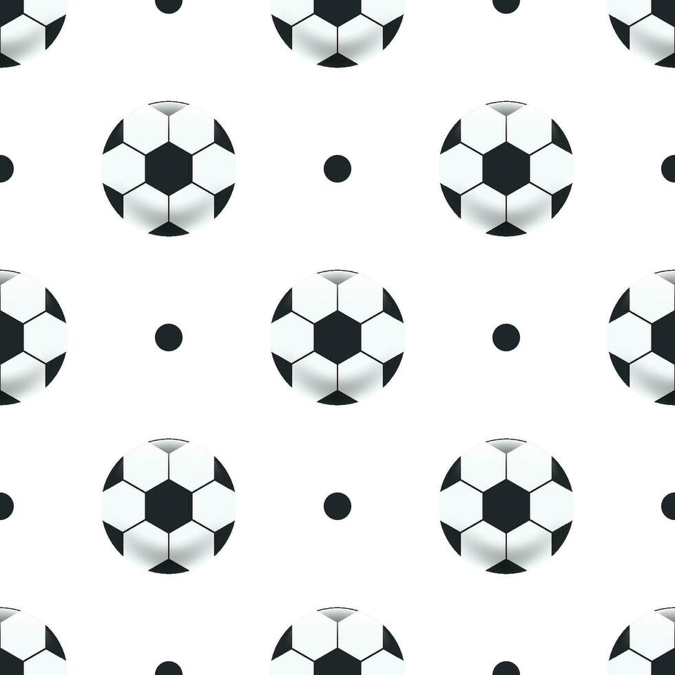 Football Ball seamless pattern background. vector