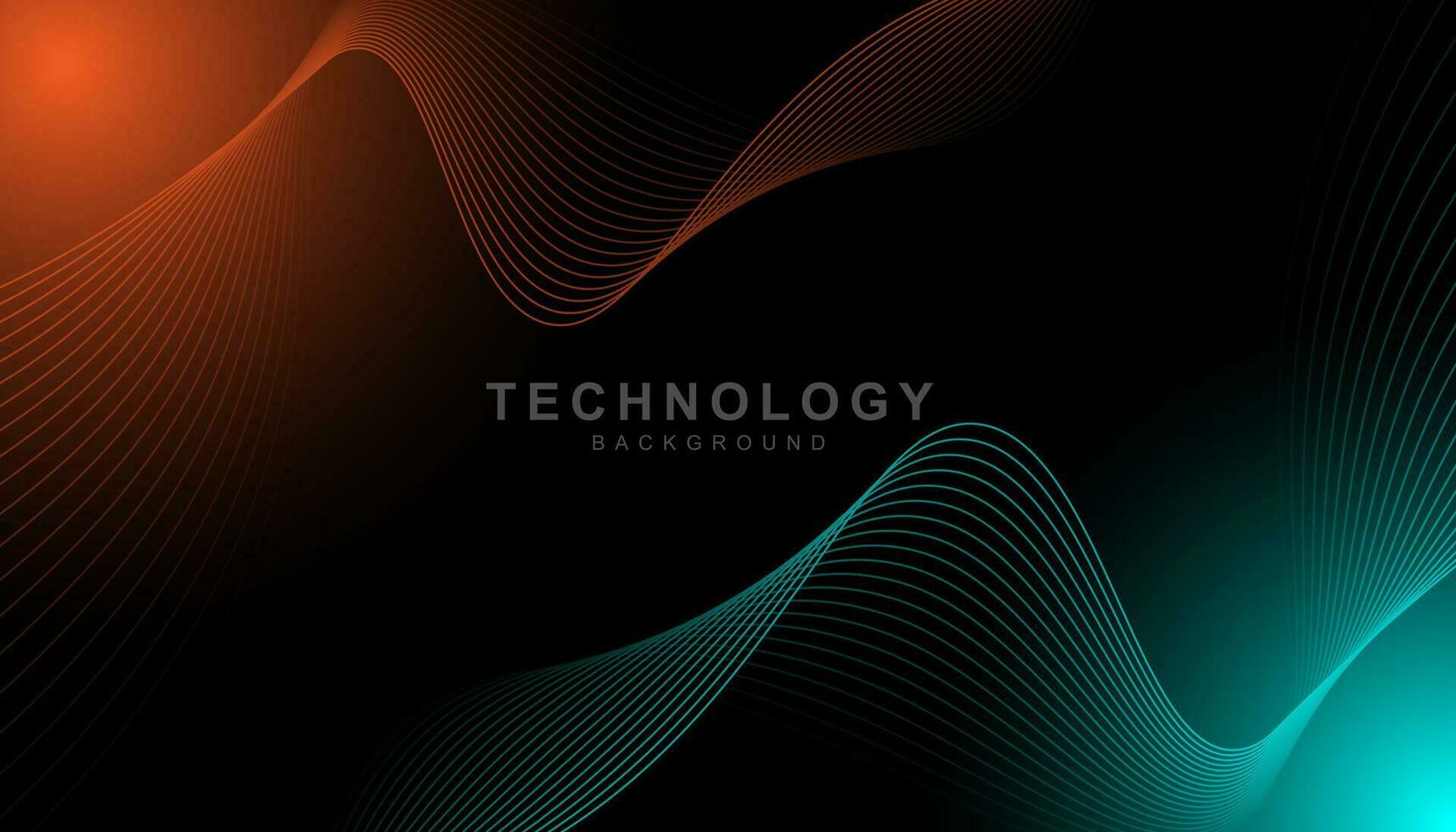 digital tecnología ola líneas antecedentes vector