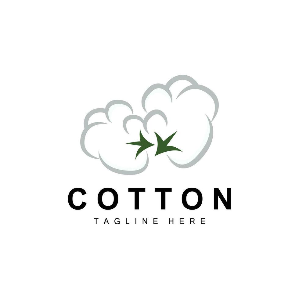 Cotton Logo Plant Design Vector Templet Symbol