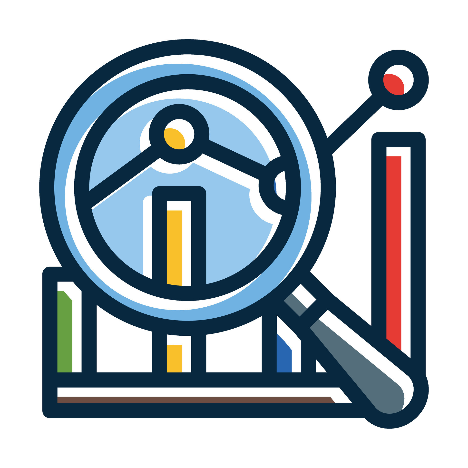 Market Research Vector Thick Line Filled Dark Colors 34203825 Vector ...