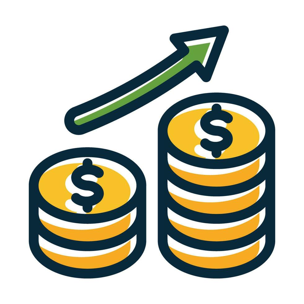Inflation Vector Thick Line Filled Dark Colors