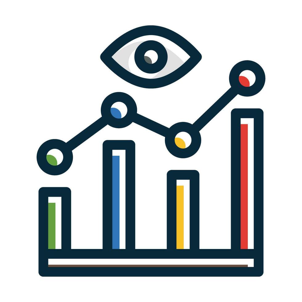 datos visualización vector grueso línea lleno oscuro colores