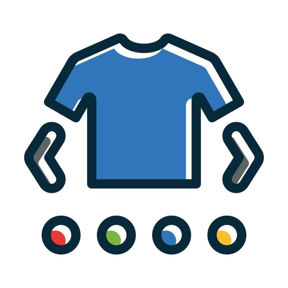 Outfit Vector Thick Line Filled Dark Colors