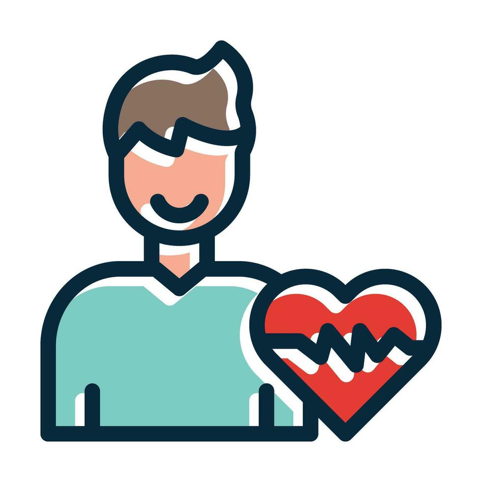 Health Vector Thick Line Filled Dark Colors