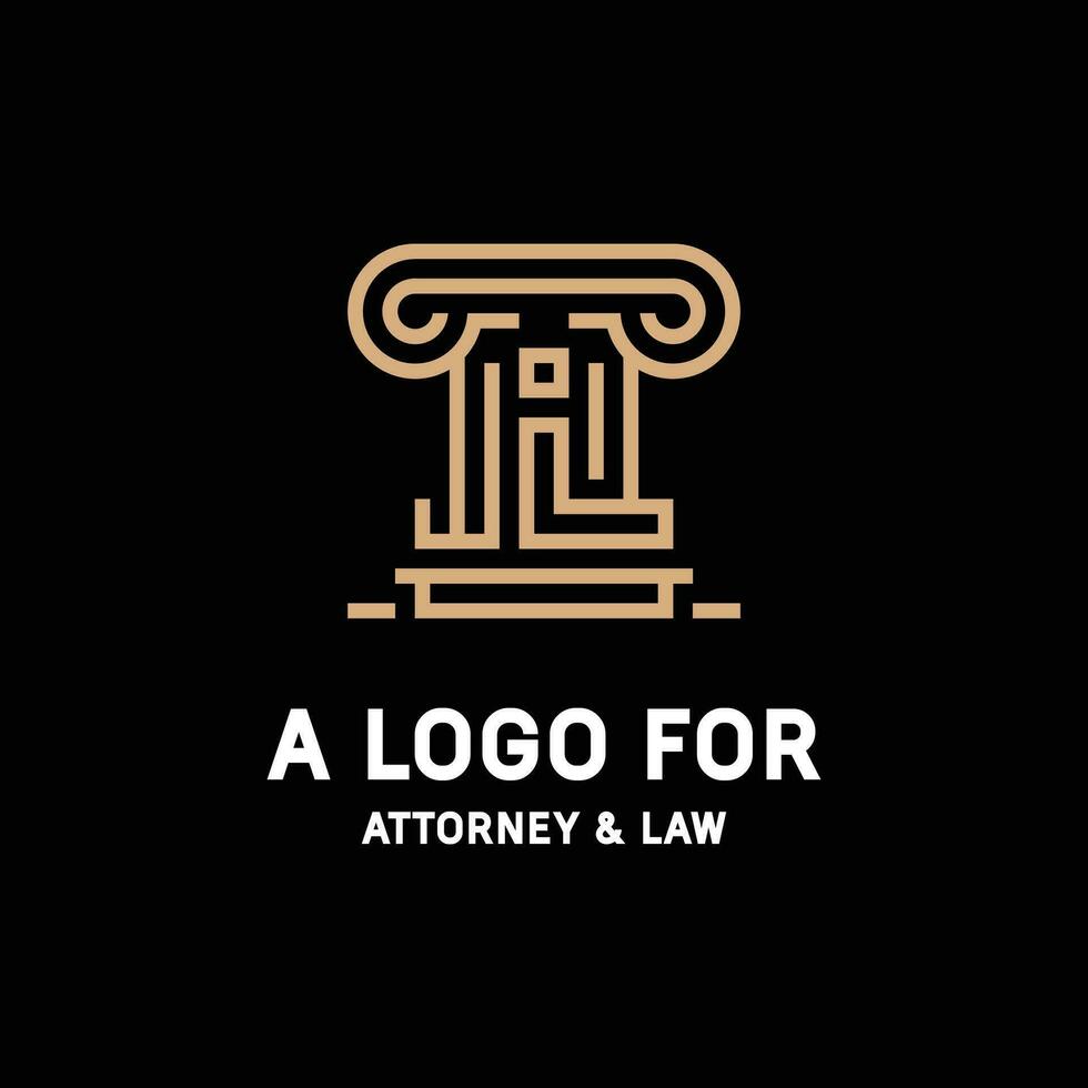 Professional beauty elegant trendy awesome A logo design for LAW FIRM and etc vector