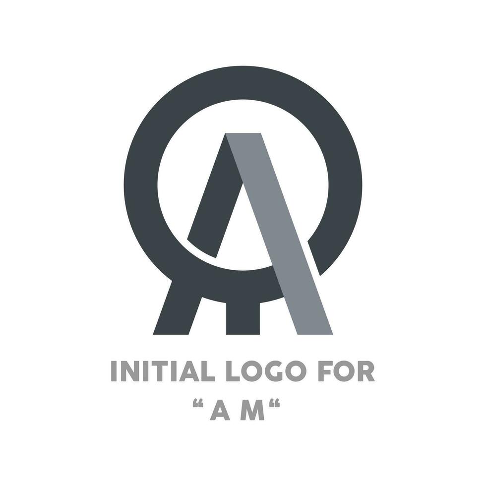 Professional beauty elegant trendy awesome AM or MA logo design vector