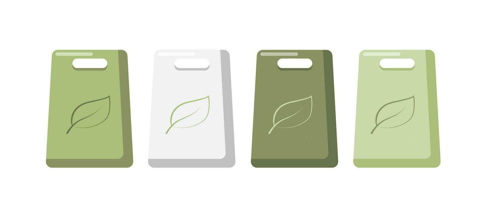 Set of ecological bags vector