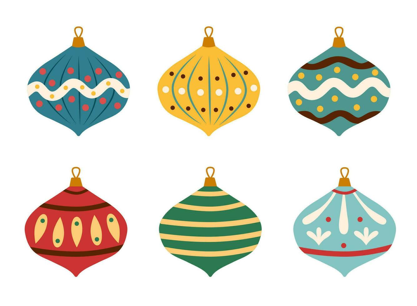 Ornaments Christmas set2 vector