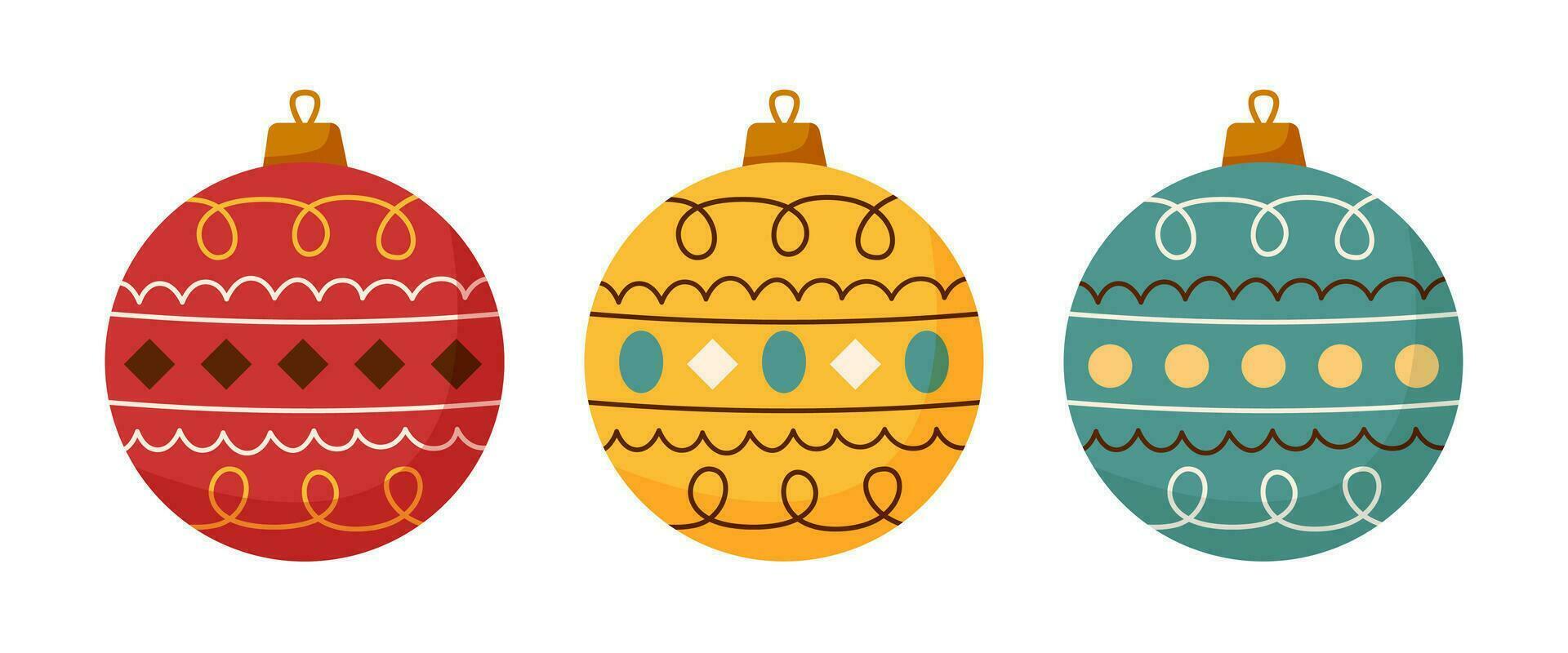 Ornaments Christmas set vector