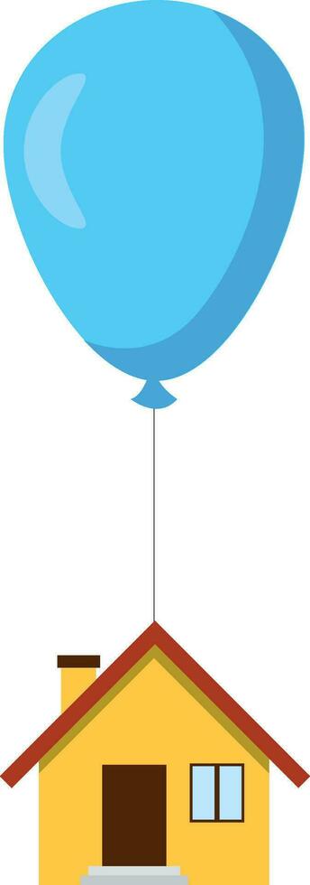 House and balloon vector. free space for text. vector