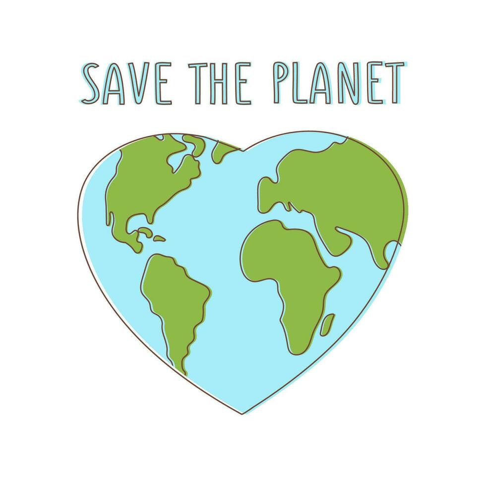 Save the planet concept vector