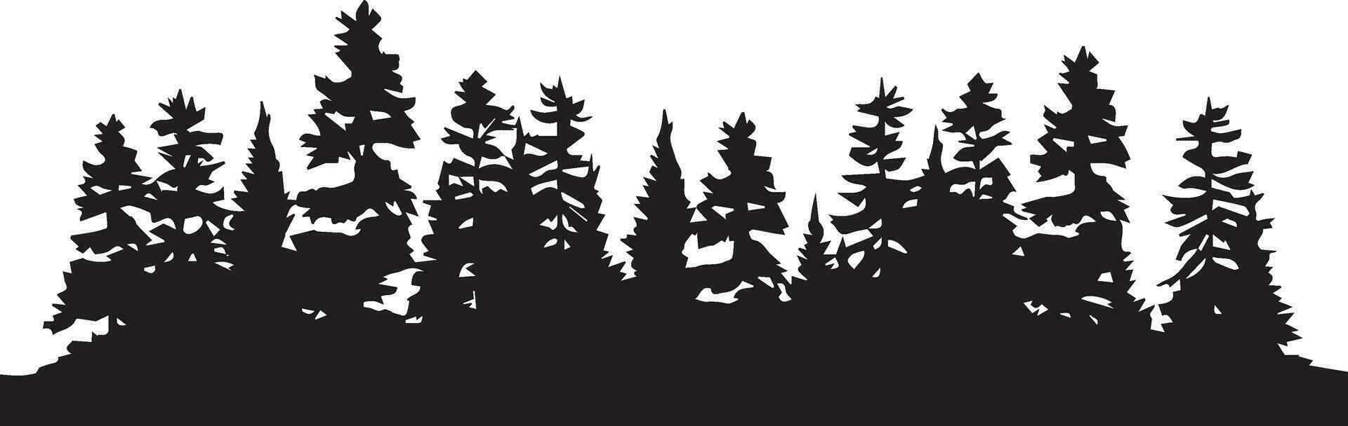 Forest Vector silhouette illustration 3