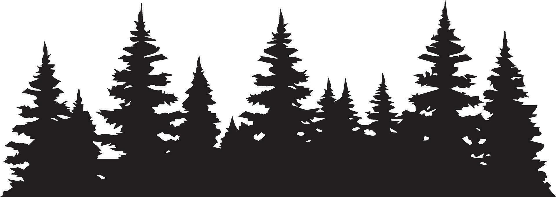 Forest Vector silhouette illustration 9