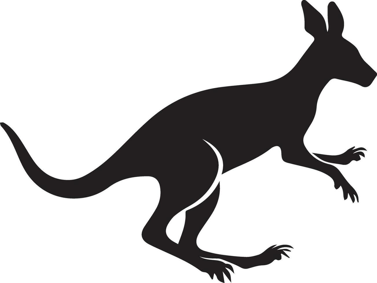 kangaroo animal vector silhouette illustration