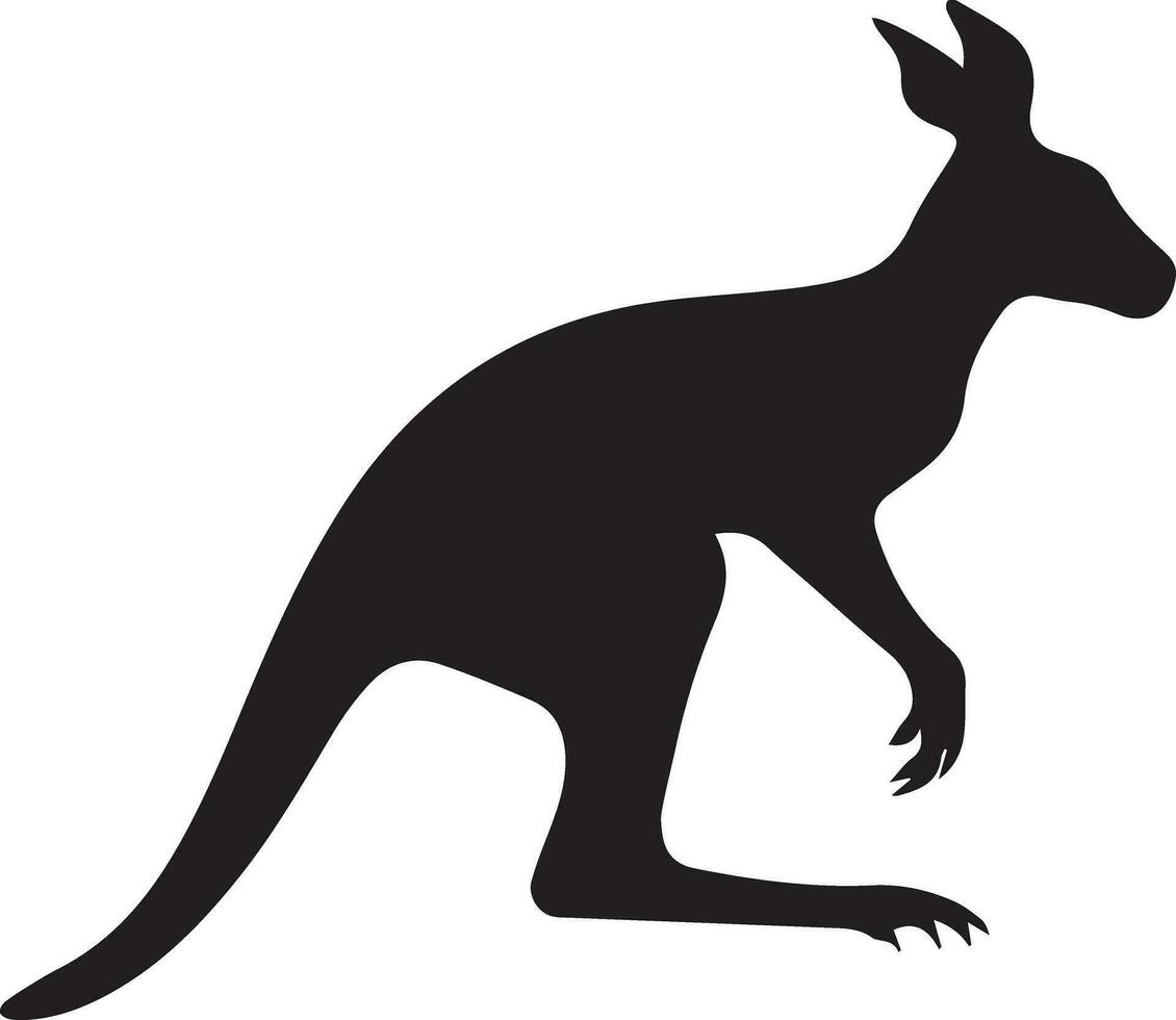 kangaroo animal vector silhouette illustration 7