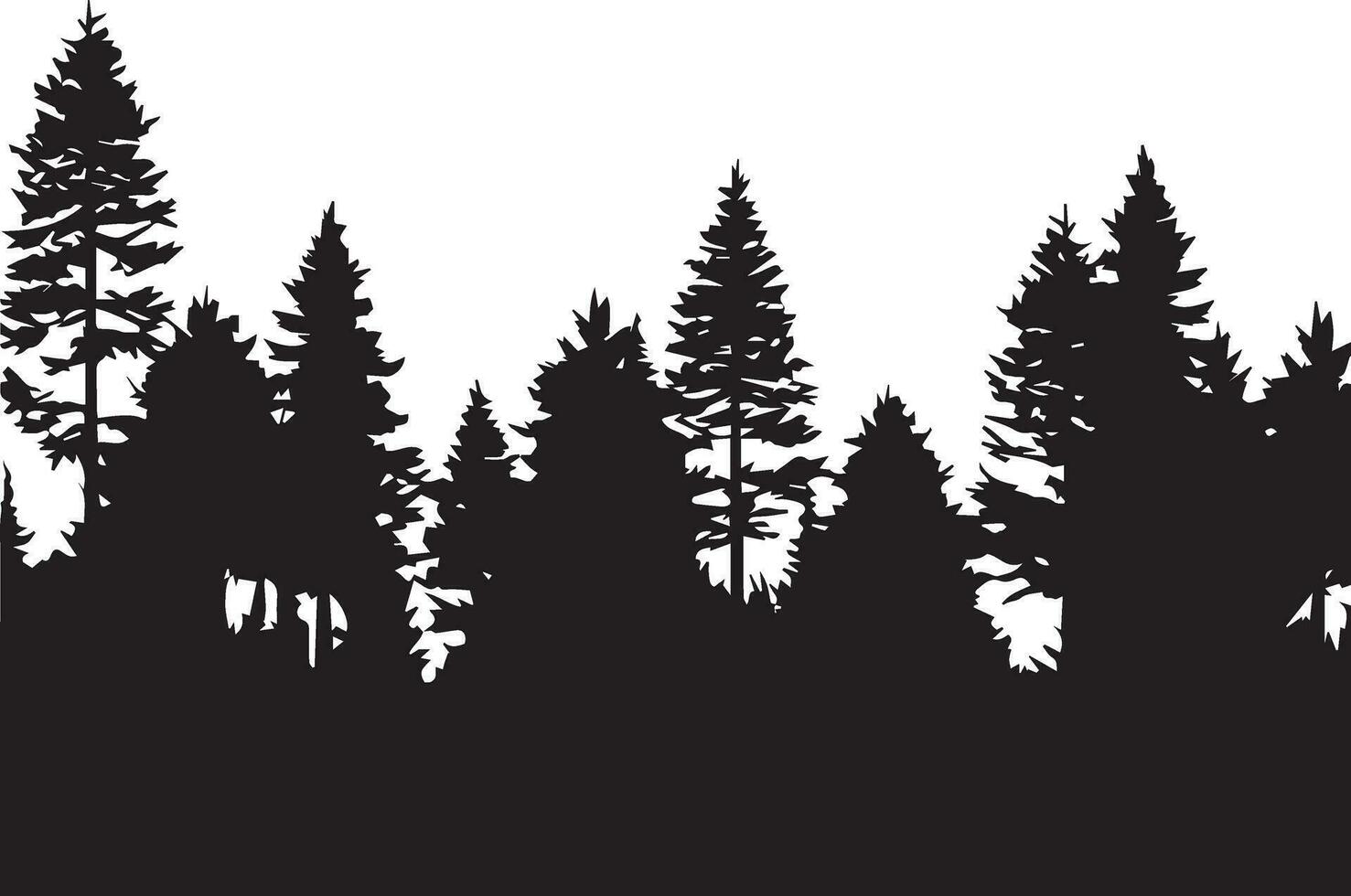 Forest Vector silhouette illustration