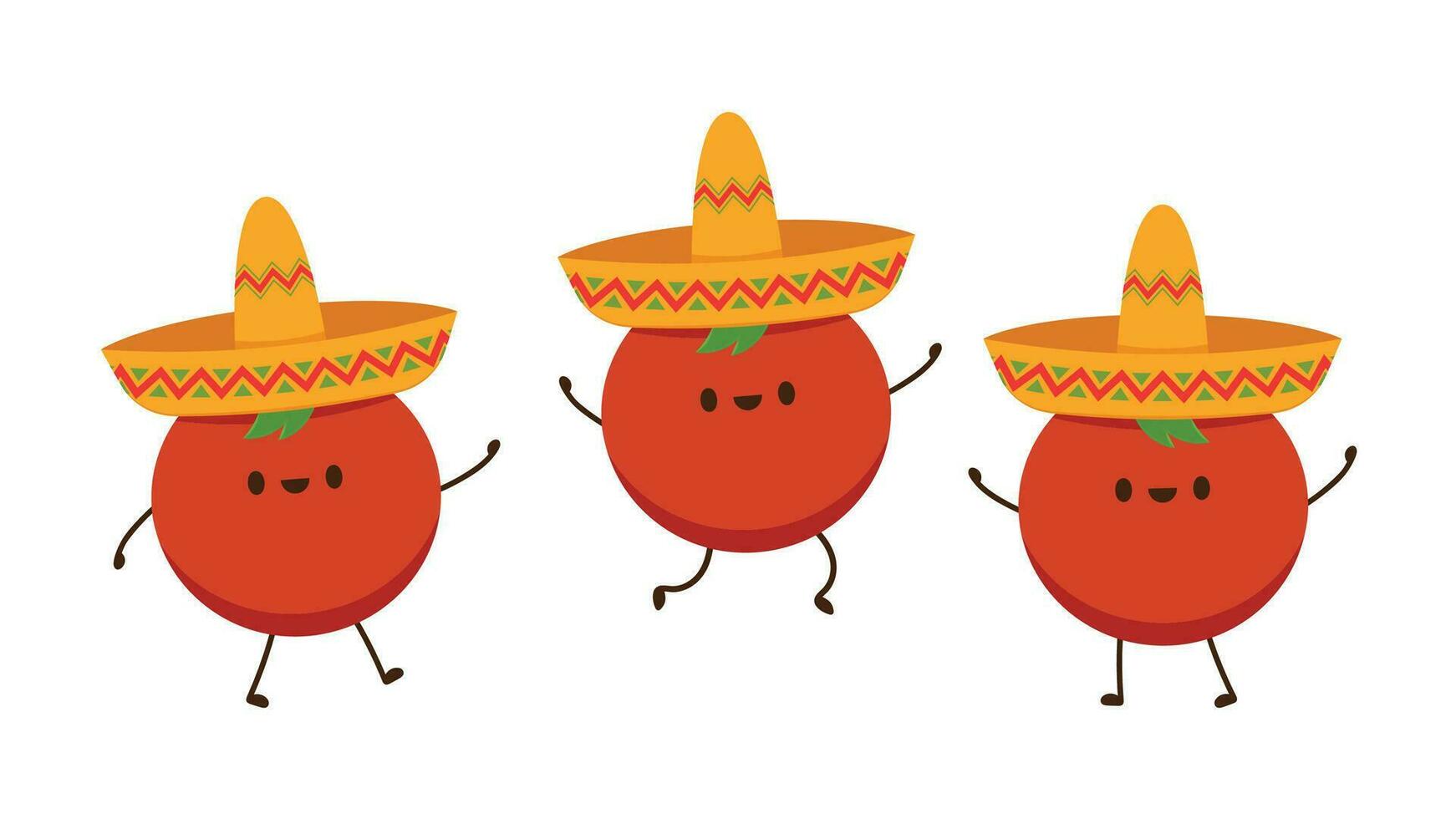 Tomato cartoon. Tomato character design. Tomato on white background. vector