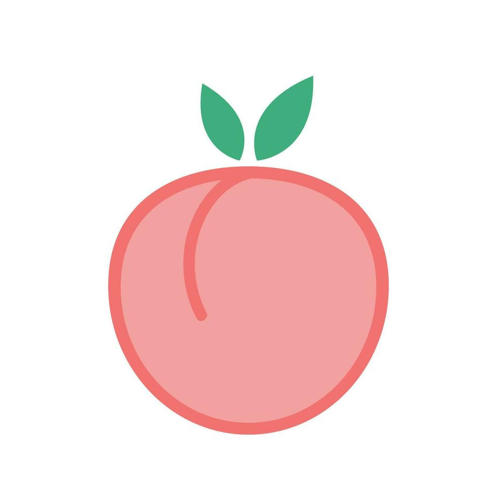 Peach vector. Peach logo design. Peach on white background. vector