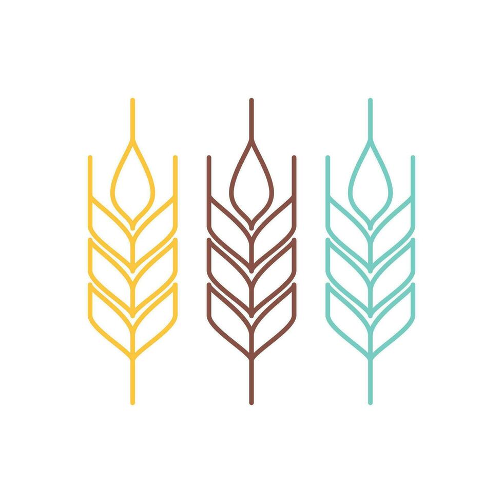 Oat symbol vector. Wheat logo design. vector