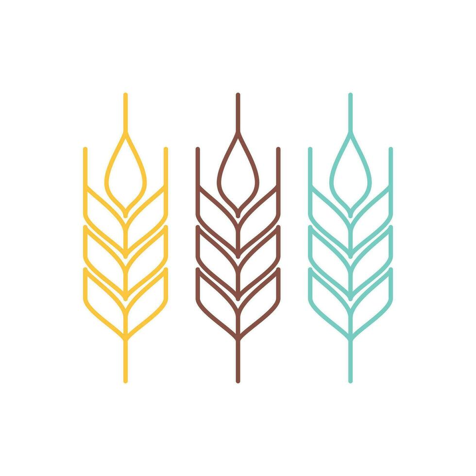 Oat symbol vector. Wheat logo design. vector