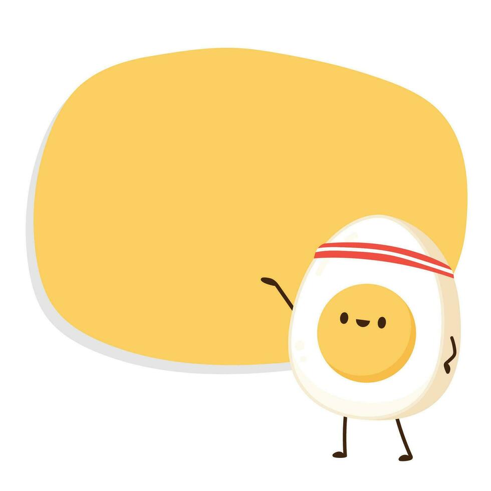 Egg character design. egg vector on white background.