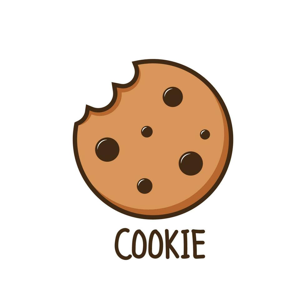 Cookie cartoon vector. logo design. vector