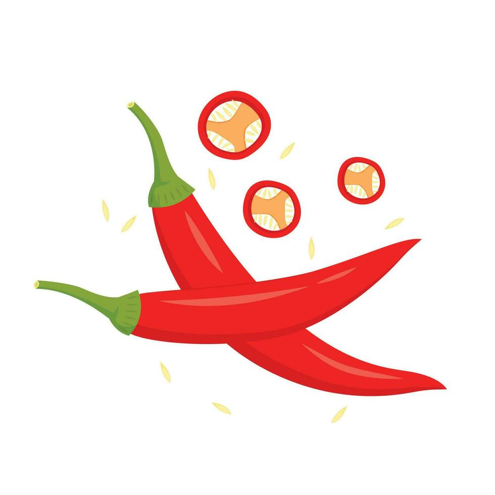 Chili cartoon vector. free space for text. wallpaper. background. vector