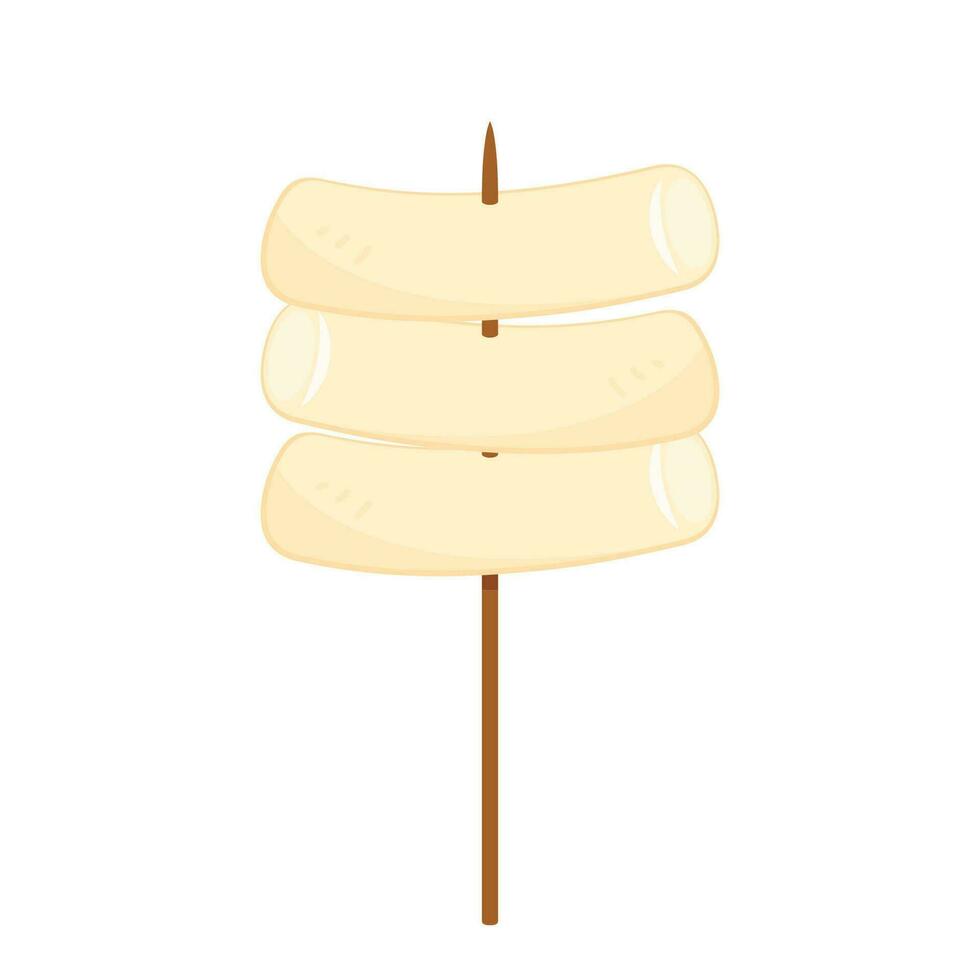 Tteokbokki Noodle vector. Korean food. Spicy rice cake. Tteokbokki logo design. vector