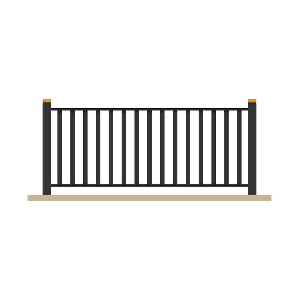 Balcony cartoon vector. Railing vector. Fence vector. vector